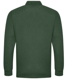 Pro RTX Pro Long Sleeve Piqué Polo Shirt RX102 - RX102 Bottle Green Back