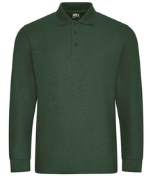 Pro RTX Pro Long Sleeve Piqué Polo Shirt RX102 - Bottle Green