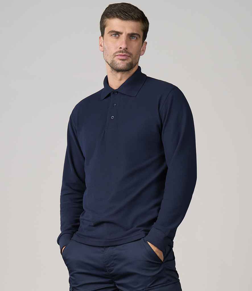 Pro RTX Pro Long Sleeve Piqué Polo Shirt RX102 - RX102 Navy Model