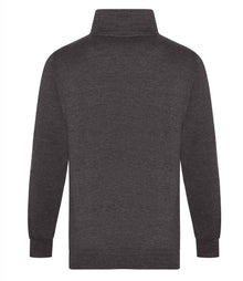 Pro RTX Pro 1/4 Neck Zip Sweatshirt RX305 - RX305 Charcoal Back