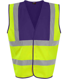 Pro RTX High Visibility Waistcoat RX700 - Yellow/Purple