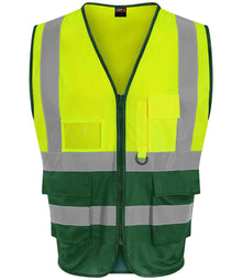 Pro RTX High Visibility Executive Waistcoat RX705 - Yellow/Paramedic Green