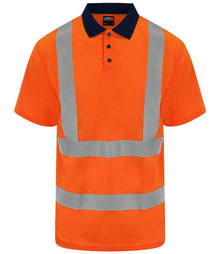Pro RTX High Visibility Polo Shirt RX710 - Orange/Navy