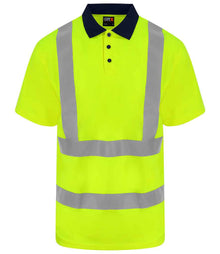 Pro RTX High Visibility Polo Shirt RX710 - Yellow/Navy