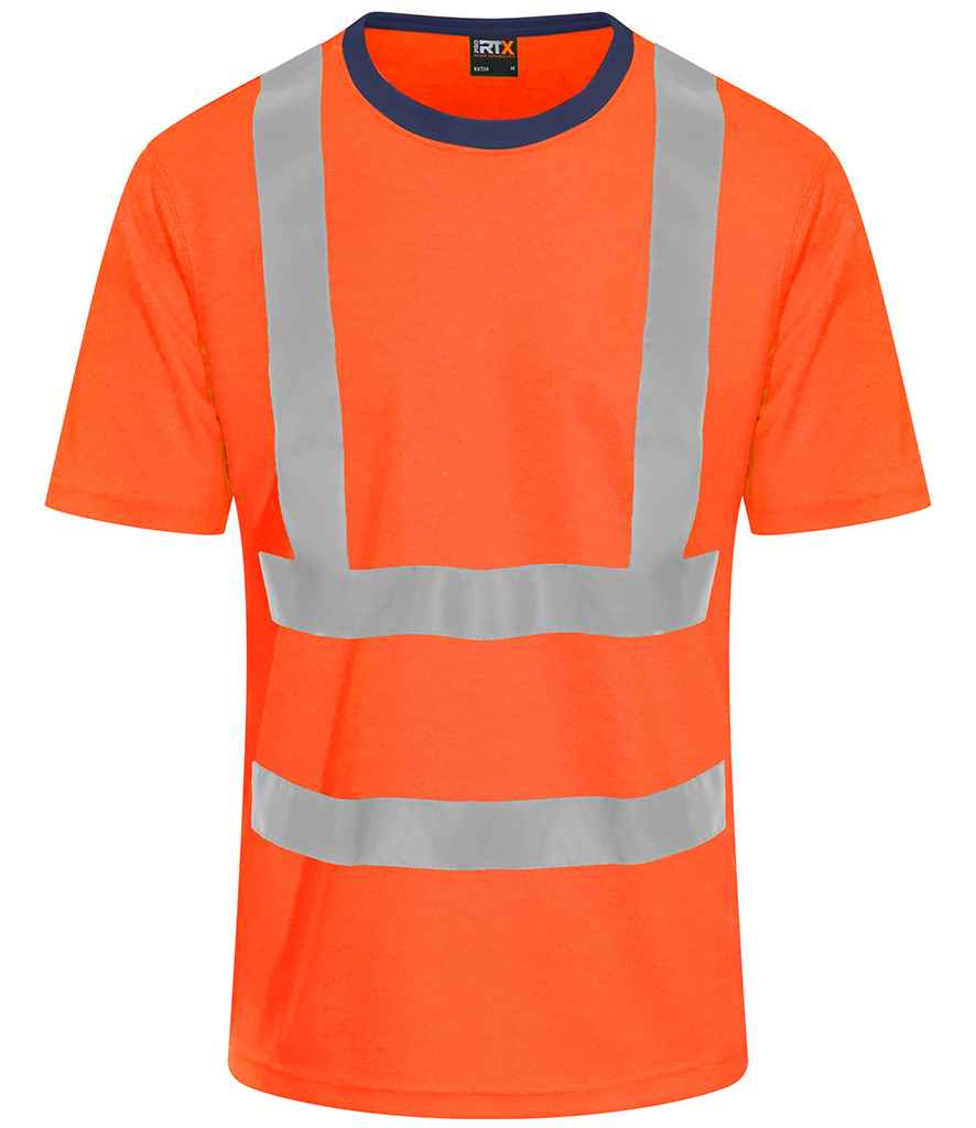 Pro RTX High Visibility T-Shirt RX720 - Orange/Navy