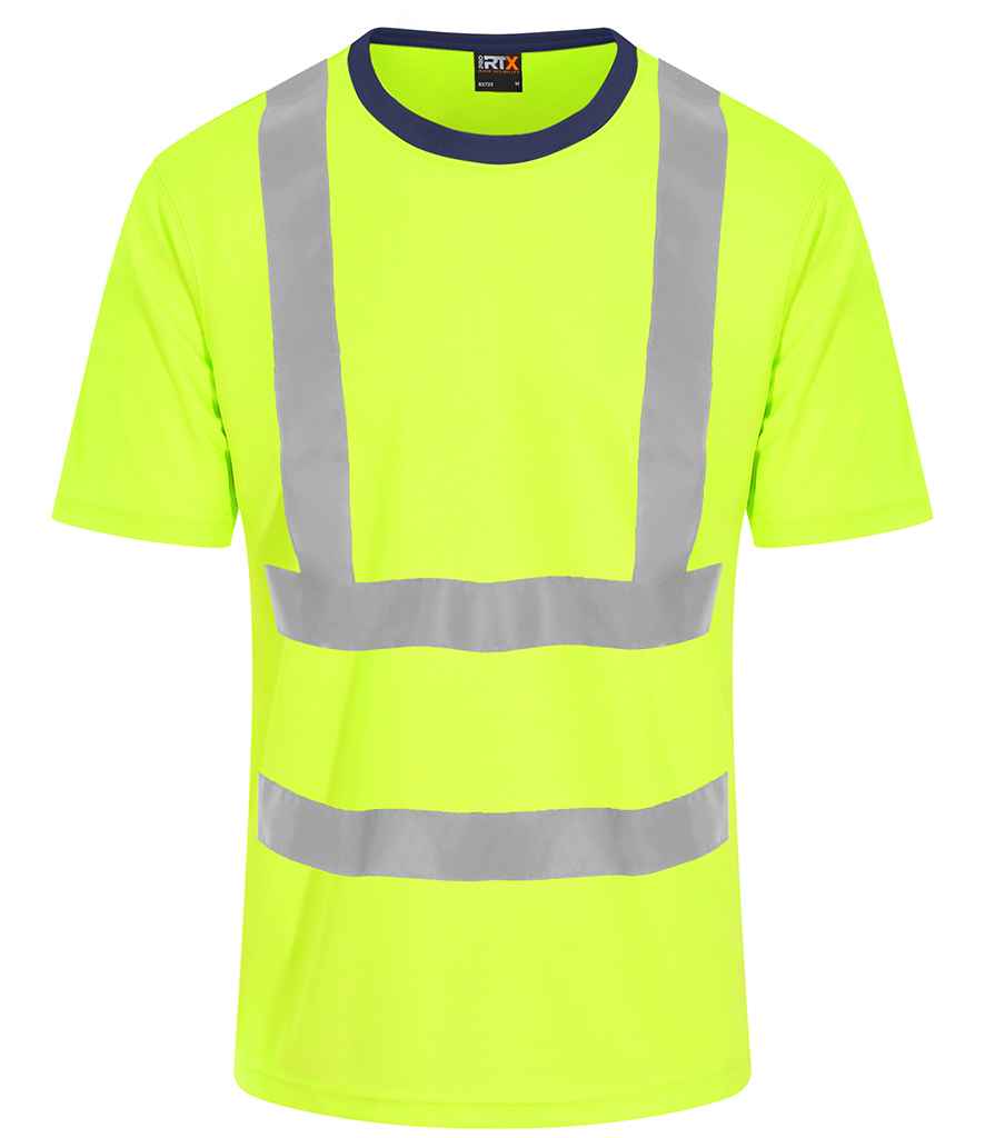 Pro RTX High Visibility T-Shirt RX720 - Yellow/Navy