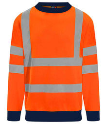 Pro RTX High Visibility Two Tone Sweatshirt RX730 - Orange/Navy