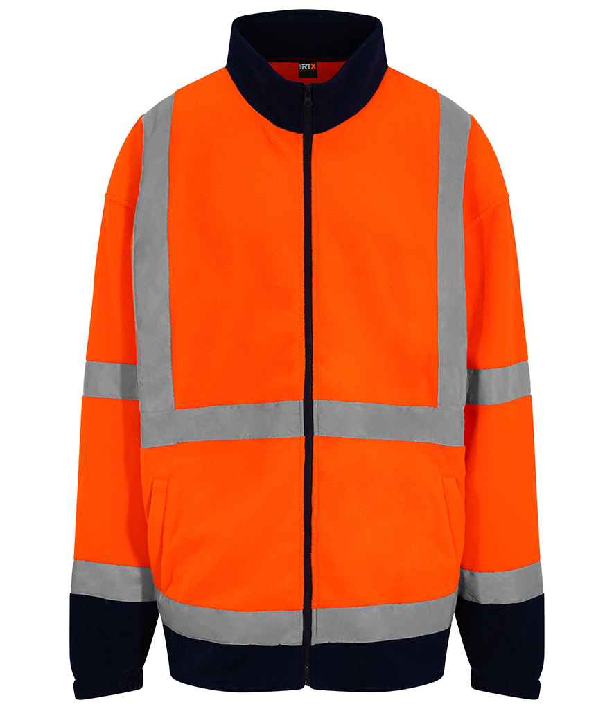 Pro RTX High Visibility Fleece Jacket RX750 - Orange/Navy