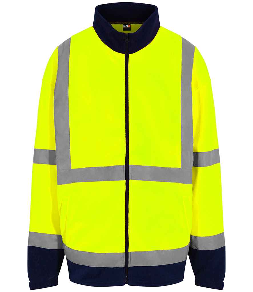 Pro RTX High Visibility Fleece Jacket RX750 - Yellow/Navy