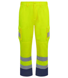 Pro RTX High Visibility Cargo Trousers RX760 - Yellow