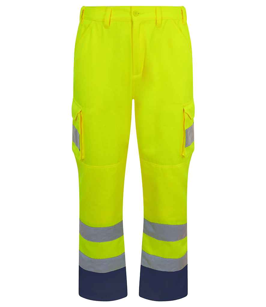 Pro RTX High Visibility Cargo Trousers RX760 - Yellow