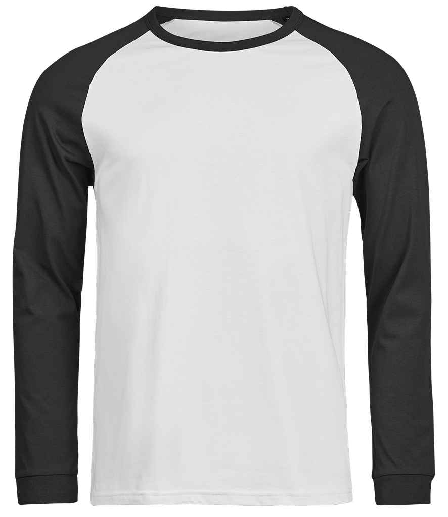 Tee Jays Unlabeled Baseball T-Shirt T1170 - White/Black