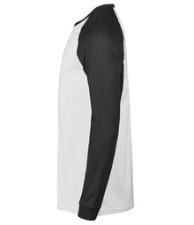 Tee Jays Unlabeled Baseball T-Shirt T1170 - T1170 White/Black Side