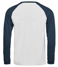 Tee Jays Unlabeled Baseball T-Shirt T1170 - T1170 White/Ink Back
