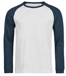 Tee Jays Unlabeled Baseball T-Shirt T1170 - White/Ink