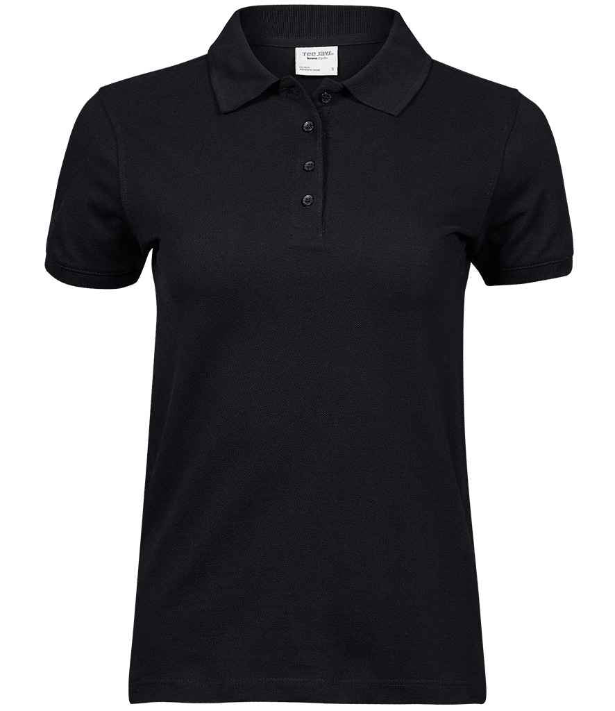Tee Jays Ladies Heavy Cotton Piqué Polo Shirt T1401 - Black