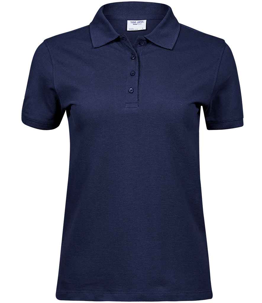 Tee Jays Ladies Heavy Cotton Piqué Polo Shirt T1401 - Navy