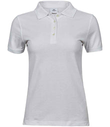 Tee Jays Ladies Heavy Cotton Piqué Polo Shirt T1401 - White