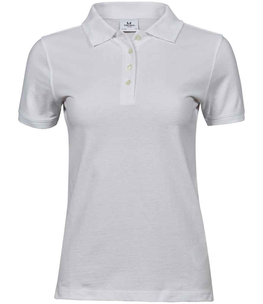 Tee Jays Ladies Heavy Cotton Piqué Polo Shirt T1401 - White