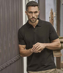 Tee Jays Luxury Stretch V Neck Polo Shirt T1404 - T1404 Black Model