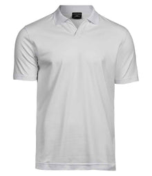 Tee Jays Luxury Stretch V Neck Polo Shirt T1404 - White