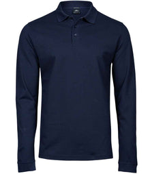 Tee Jays Luxury Stretch Long Sleeve Polo Shirt T1406 - Navy