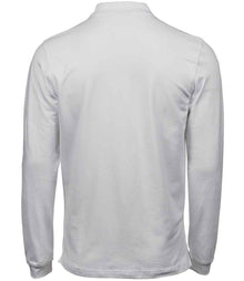 Tee Jays Luxury Stretch Long Sleeve Polo Shirt T1406 - T1406 White Back