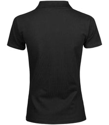 Tee Jays Ladies Luxury Stretch V Neck Polo Shirt T1409 - T1409 Black Back