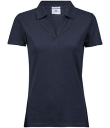 Tee Jays Ladies Luxury Stretch V Neck Polo Shirt T1409 - Navy