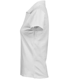 Tee Jays Ladies Luxury Stretch V Neck Polo Shirt T1409 - T1409 White Side