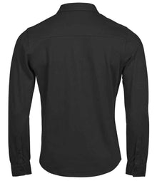 Tee Jays Luxury Organic Stretch Long Sleeve Shirt T1416 - T1416 Black Back