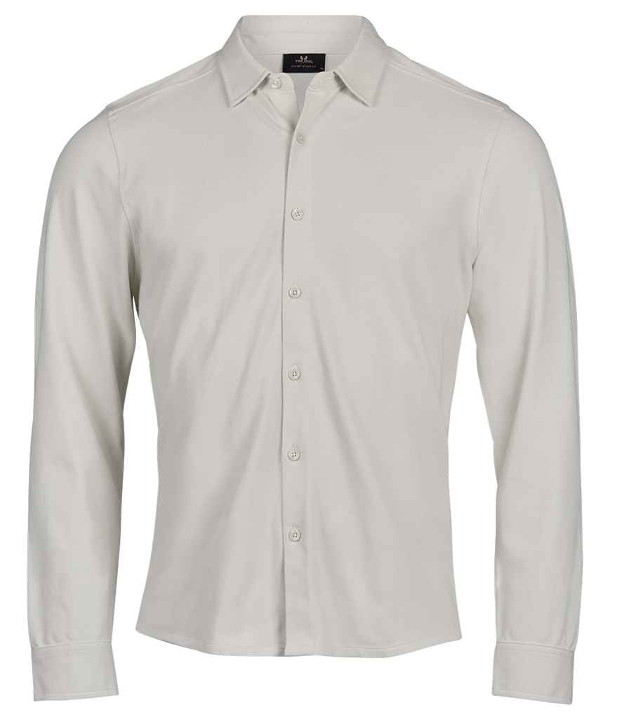 Tee Jays Luxury Organic Stretch Long Sleeve Shirt T1416 - Cement