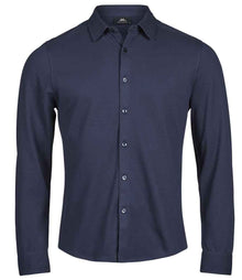 Tee Jays Luxury Organic Stretch Long Sleeve Shirt T1416 - Navy
