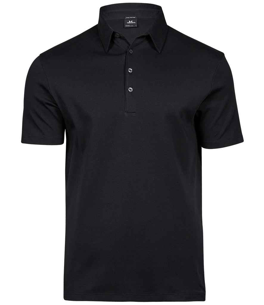 Tee Jays Pima Cotton Interlock Polo Shirt T1440 - Black