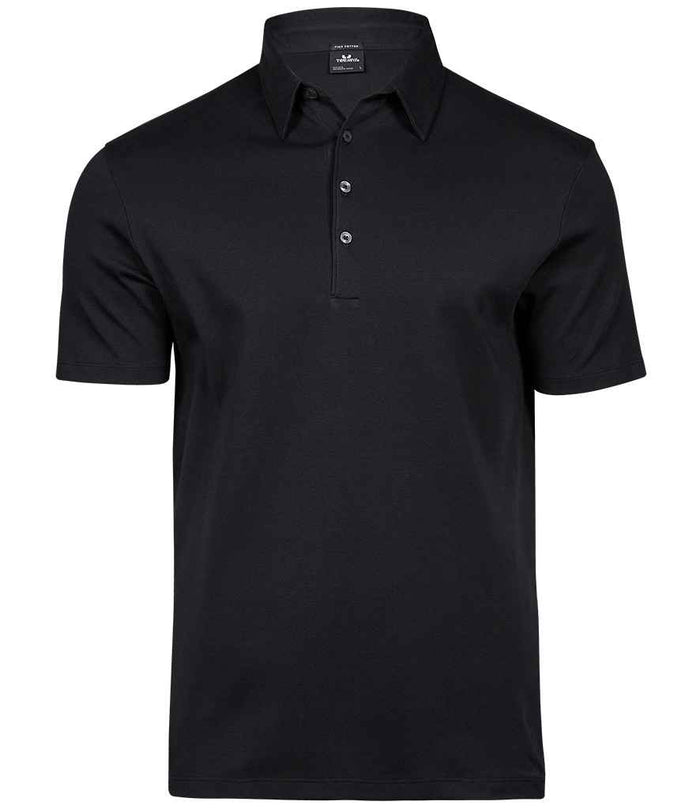 Tee Jays Pima Cotton Interlock Polo Shirt T1440 - Black