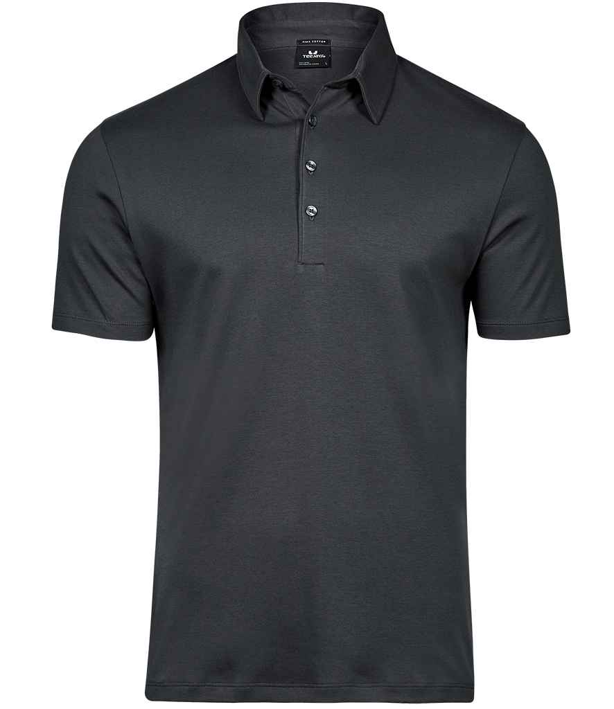 Tee Jays Pima Cotton Interlock Polo Shirt T1440 - Dark Grey