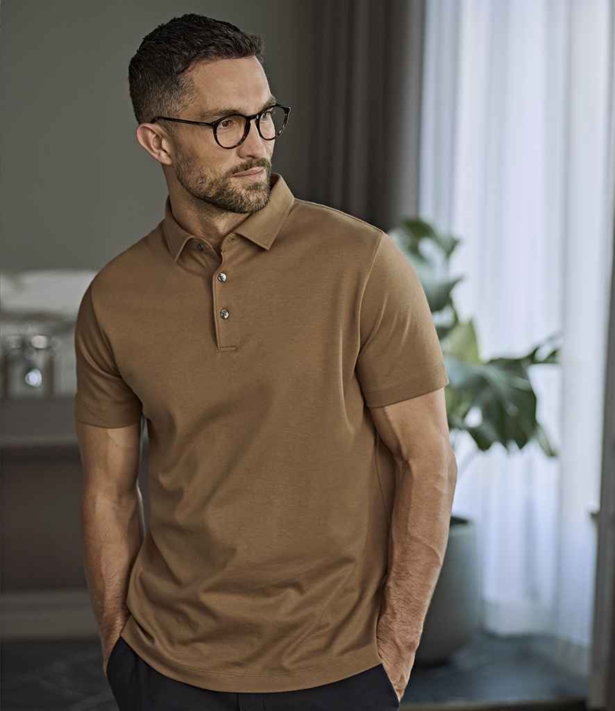 Tee Jays Pima Cotton Interlock Polo Shirt T1440 - T1440 Wood Model