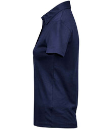 Tee Jays Ladies Pima Cotton Interlock Polo Shirt T1441 - T1441 Navy Side