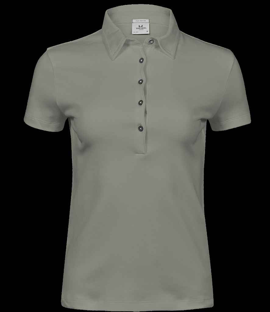 Tee Jays Ladies Pima Cotton Interlock Polo Shirt T1441 - Sage