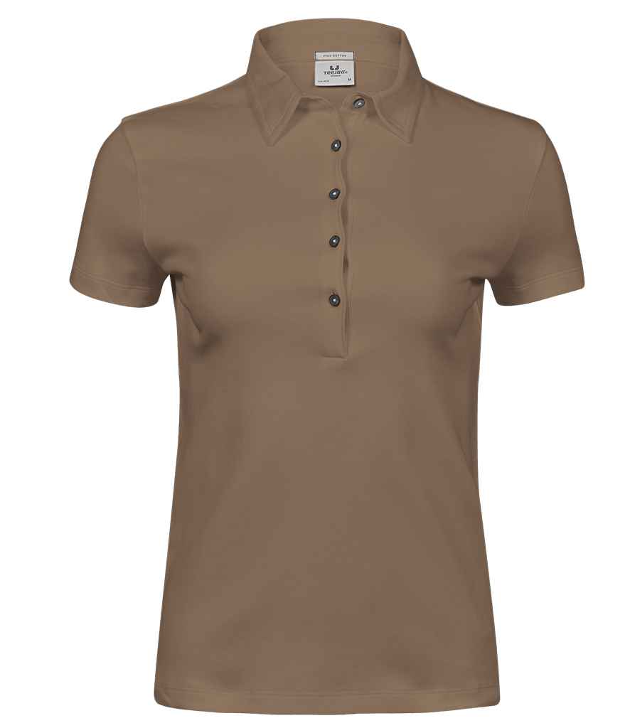 Tee Jays Ladies Pima Cotton Interlock Polo Shirt T1441 - Wood