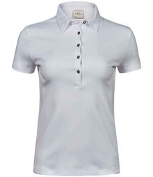 Tee Jays Ladies Pima Cotton Interlock Polo Shirt T1441 - White