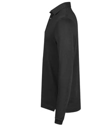 Tee Jays Pima Cotton Long Sleeve Polo Shirt T1442 - T1442 Black Side
