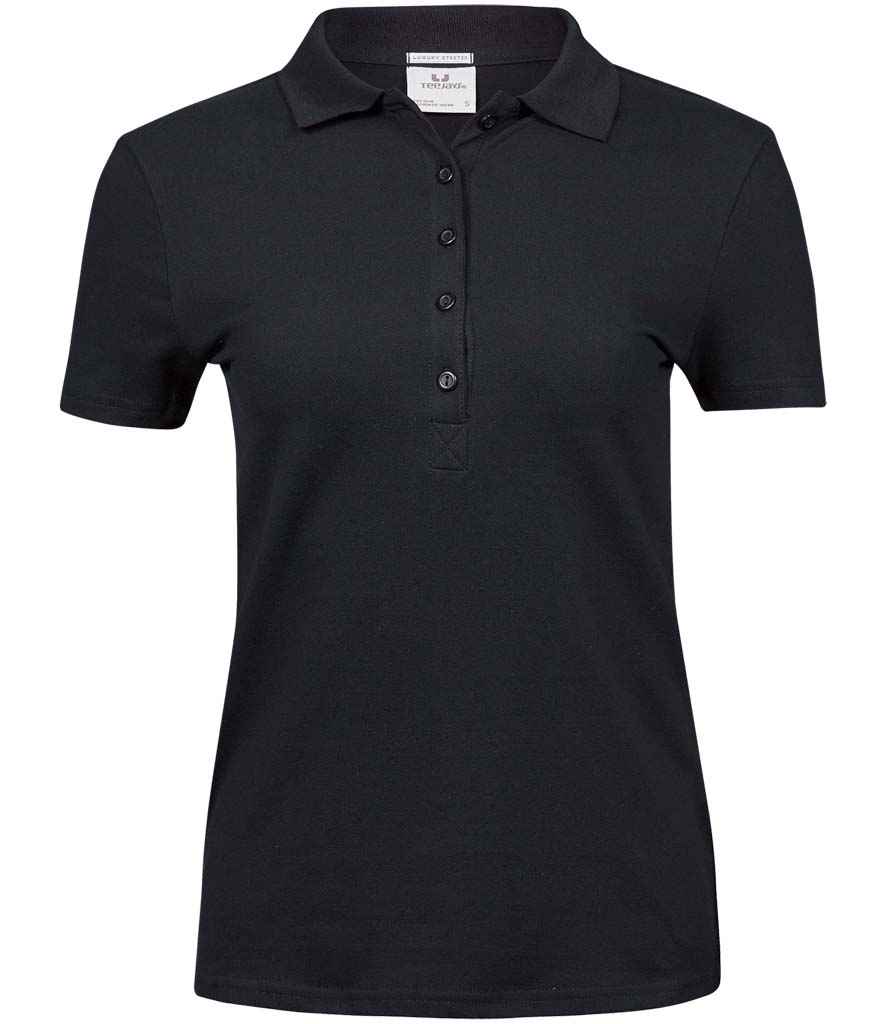 Tee Jays Ladies Luxury Stretch Polo Shirt T145 - Black
