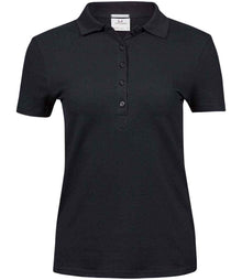 Tee Jays Ladies Luxury Stretch Polo Shirt T145 - Black