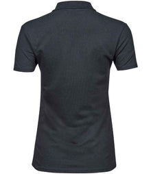 Tee Jays Ladies Luxury Stretch Polo Shirt T145 - T145 Dark Grey Back