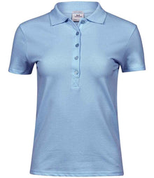 Tee Jays Ladies Luxury Stretch Polo Shirt T145 - Light Blue