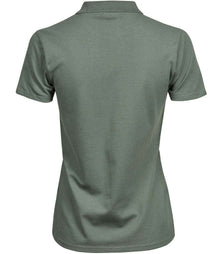 Tee Jays Ladies Luxury Stretch Polo Shirt T145 - T145 Leaf Green Back