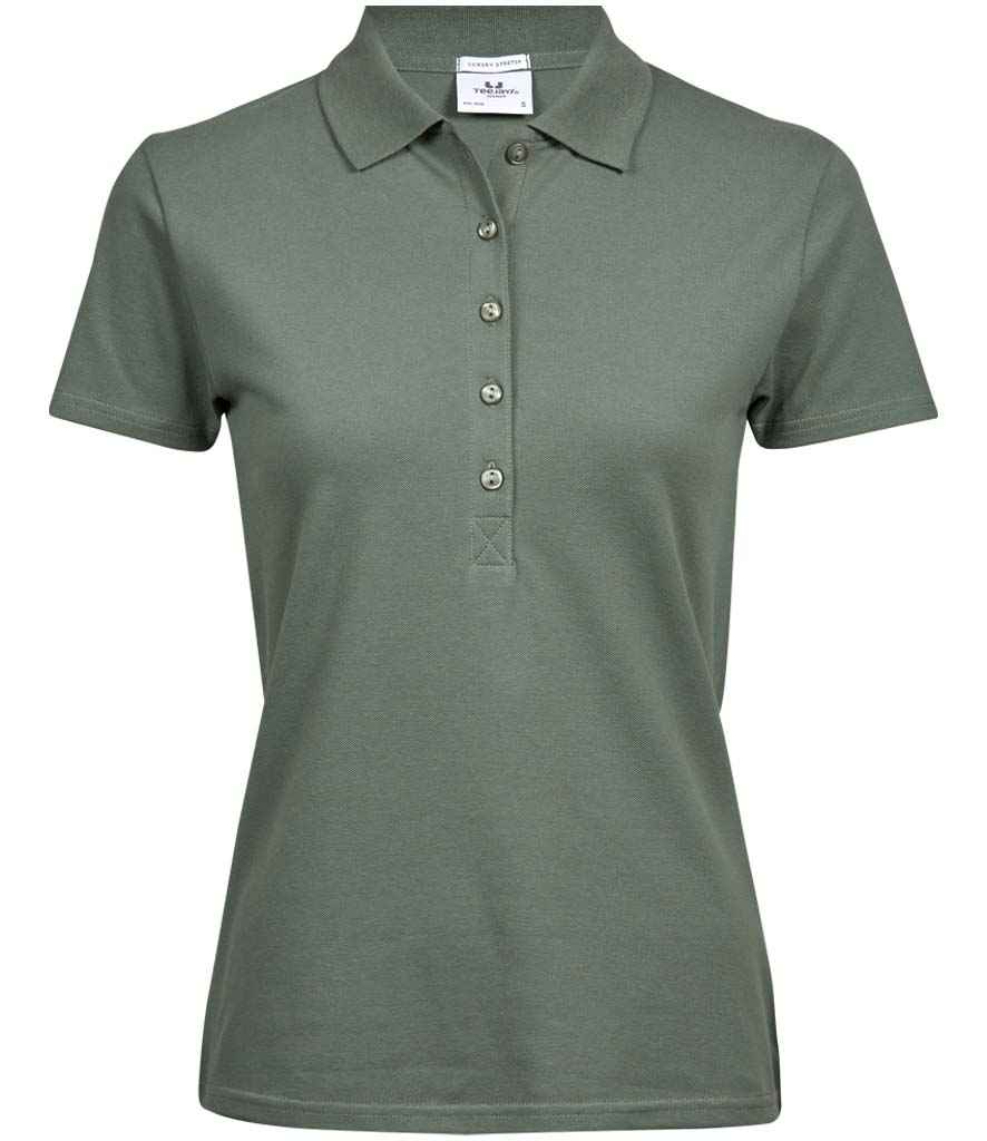 Tee Jays Ladies Luxury Stretch Polo Shirt T145 - Leaf Green
