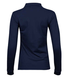 Tee Jays Ladies Luxury Stretch Long Sleeve Polo Shirt T146 - T146 Navy Back