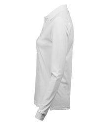 Tee Jays Ladies Luxury Stretch Long Sleeve Polo Shirt T146 - T146 White Side